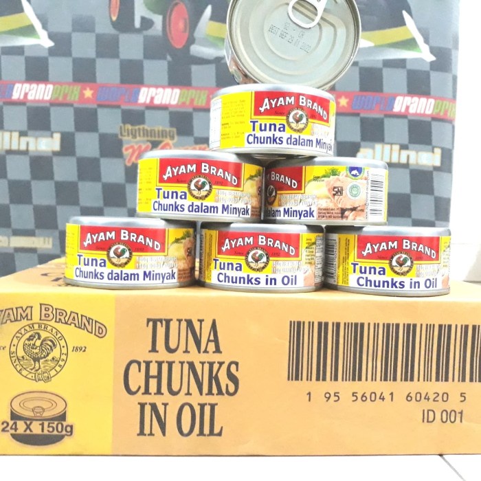 

f0fbfe0 Sarden Tuna Ayam Brand / Tuna Chunks In Oil Ayam Brand @150Gr Ds1Gkk