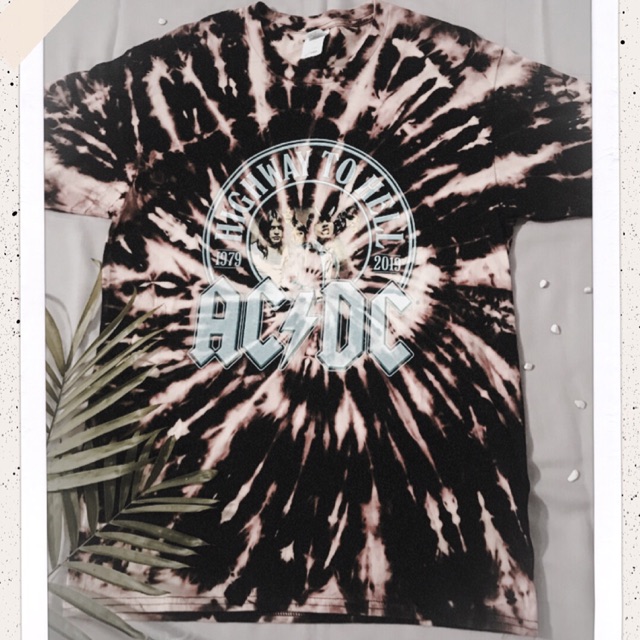 acdc tie dye shirt