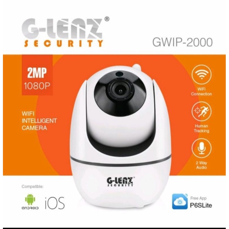 G-lenz cctv security wifi pan &amp; tild camera glenz gwip 2000 full hd 2mp