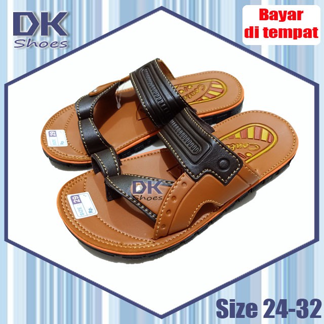 Contest 24-33 / Sandal Selop Santai Formal Anak Laki / Sandal Imitasi Kulit Anak