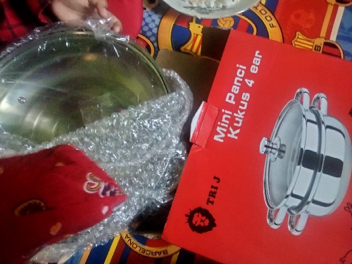 Panci Kukus Tri J Mini 4 Ear Steam Pan Stainless Stell Anti Karat