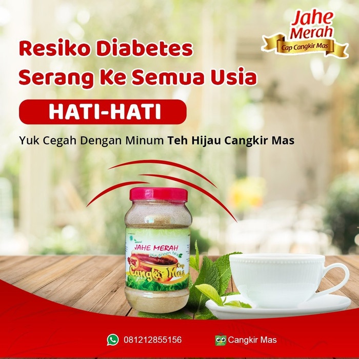 

TRADISIONALMINUMAN- JAHE MERAH CANGKIR MAS PLUS TEH HIJAU (GRENTEA) -MINUMAN-TRADISIONAL.