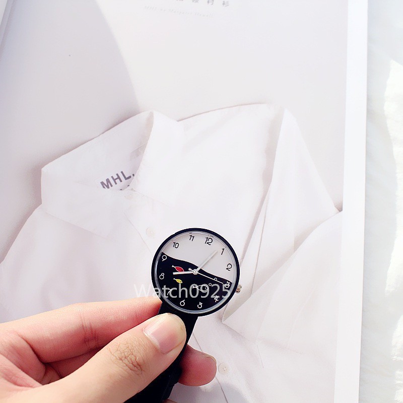 JAM TANGAN WANITA HARAJUKU COUPLE JELLY GAYA KOREAN SIMPLE JAM FASHION MEN WOMEN RANTAI CRYSTAL W87