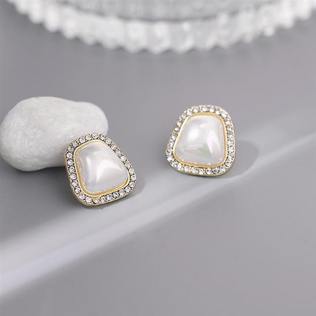 Korea Baroque vintage mutiara Mabe anting-anting wanita anting-925 perak anting-anting anting-anting