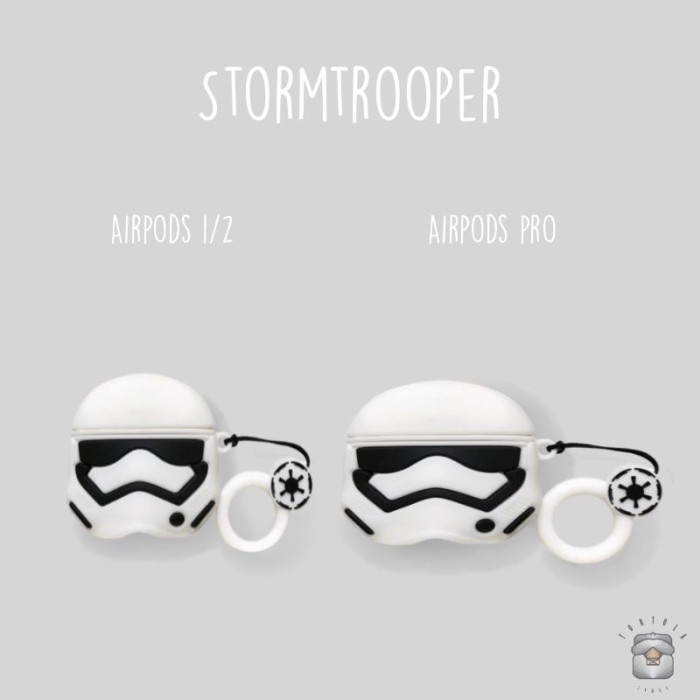 Airpods 1/2 Airpods Pro Airpods Case 3D Rubber + Strap Stromtrooper - Airpods 1/2