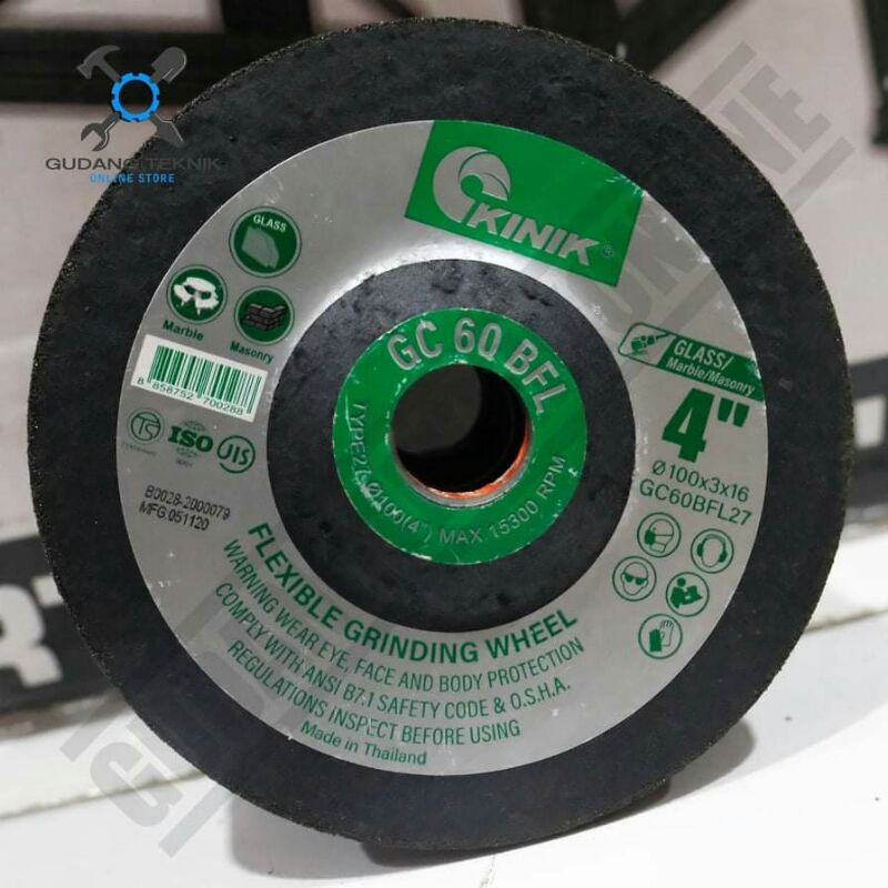 KINIK GC 60 / Batu Gerinda Poles Flexible Kinik 4" - Batu Gerinda Flexible Kinik 4" Murah