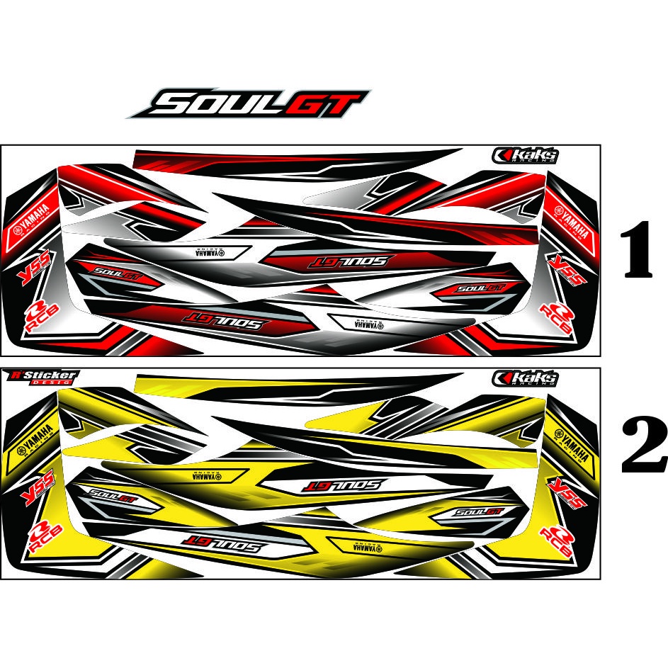 STIKER DECAL STRIPING VARIASI SOUL GT CUSTOM RACING / VARIASI MIO SOUL GT STIKER RACING MOTIF DECAL