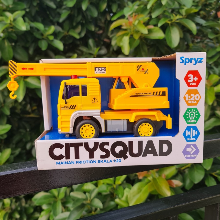 Toys Kingdom Cruzer Power Truck Crane Light Sound/ Mainan anak/ Truk nyala/ Mainan truk/ Mobil