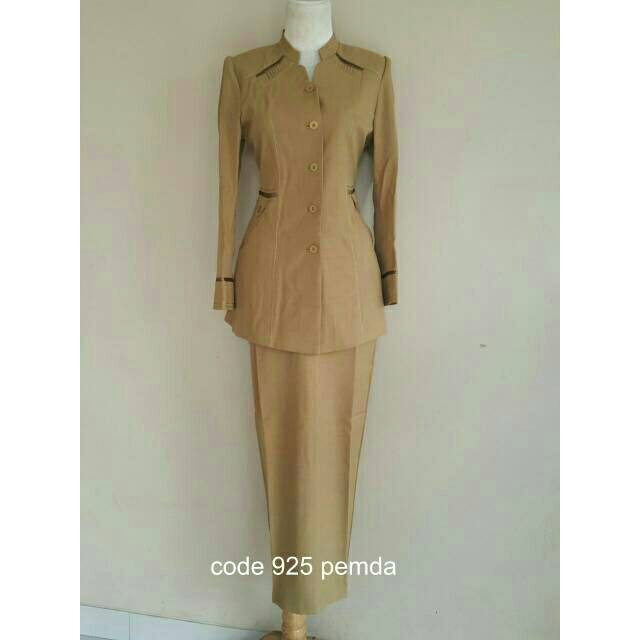 HABIS SETELAN BLAZER BAJU SERAGAM PEMDA PNS KHAKI KEKI 