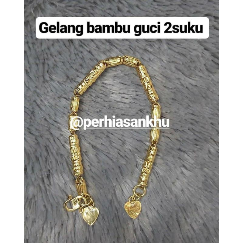 gelang bambu guci repl emas 24k
