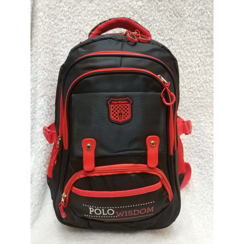 TAS RANSEL POLO WISDOM 76718 IMPORT. Backpack. Kuliah sekolah. BONUS RAINCOVER . DARENA BAGS BANDUNG