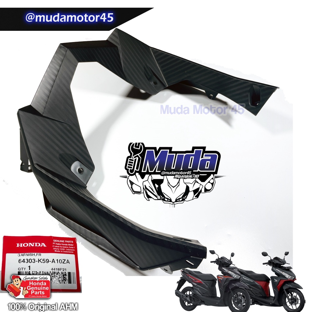 GARNISH FRONT VARIO 150 125 64303-K59-A10ZE GARNISH FR WINGLET BAWAH LAMPU DEPAN HEADLAMP 64303K59A1