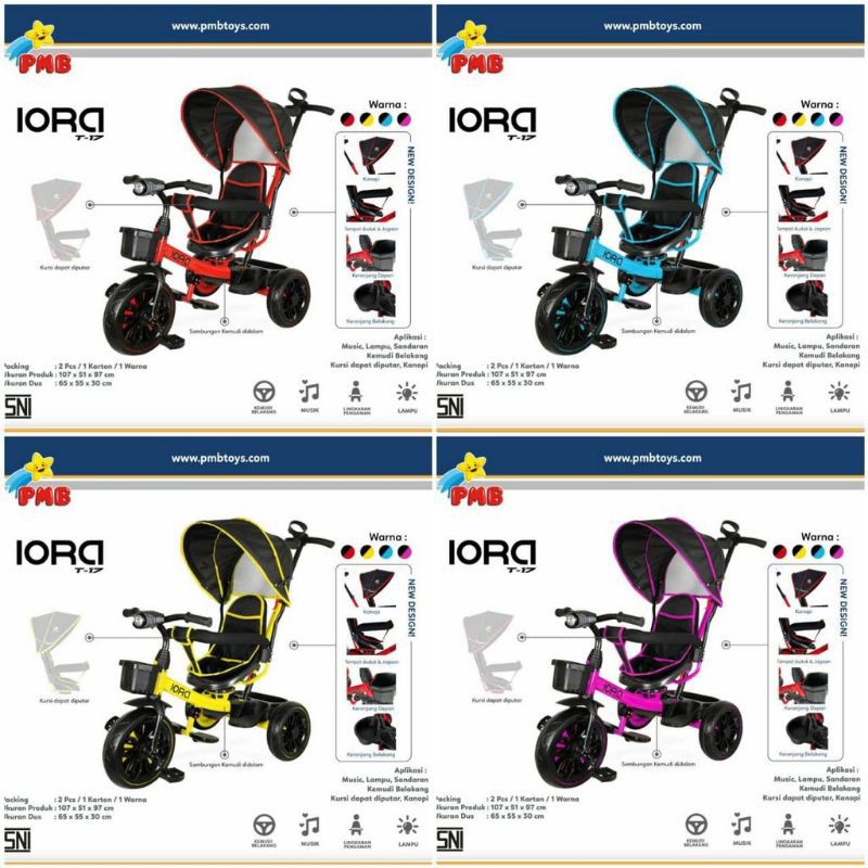 Sepeda Roda 3 PMB Iora T-17