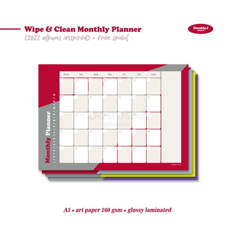 

A3 ENHYPEN Album Inspired Monthly Wall Planner / Reusable/ Wipe & Clean / Time Table / Schedule Board