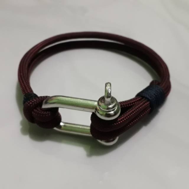 Nautical bracelet_maroon series