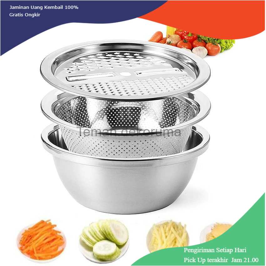 TD-DA1 Formhome Baskom 3in1 Saringan Parutan Drain Basket Grater 25cm - FVT20