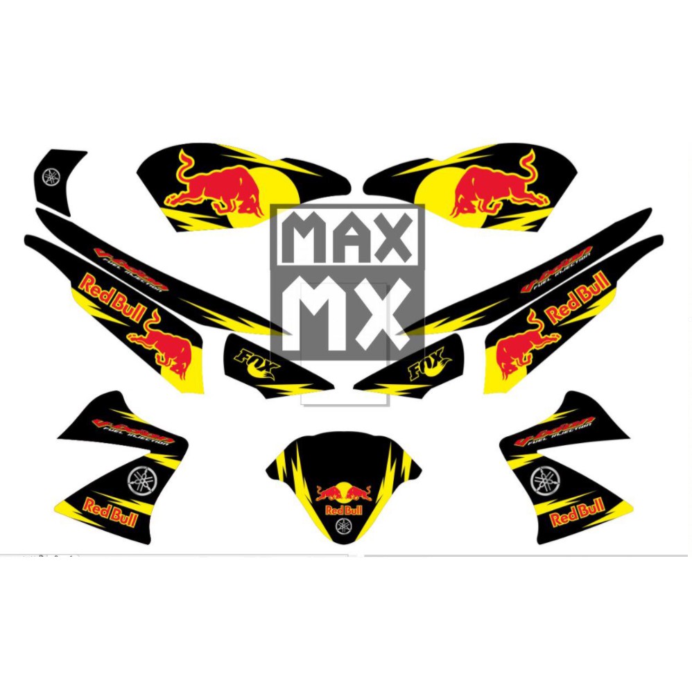 Decal Stiker Vixion old 2012 Dekal Variasi Sticker Striping Custom Full Body 001