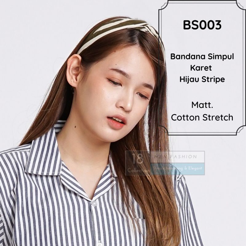 [Bisa COD] Bandana Wanita Bando Motif Salur