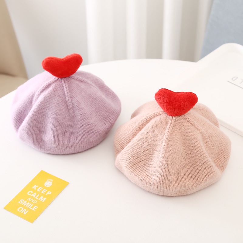 (pimenova) Topi bonnet bayi, topi rajut bayi,Topi Beret Pelukis Gaya Jepang Untuk Anak Perempuan