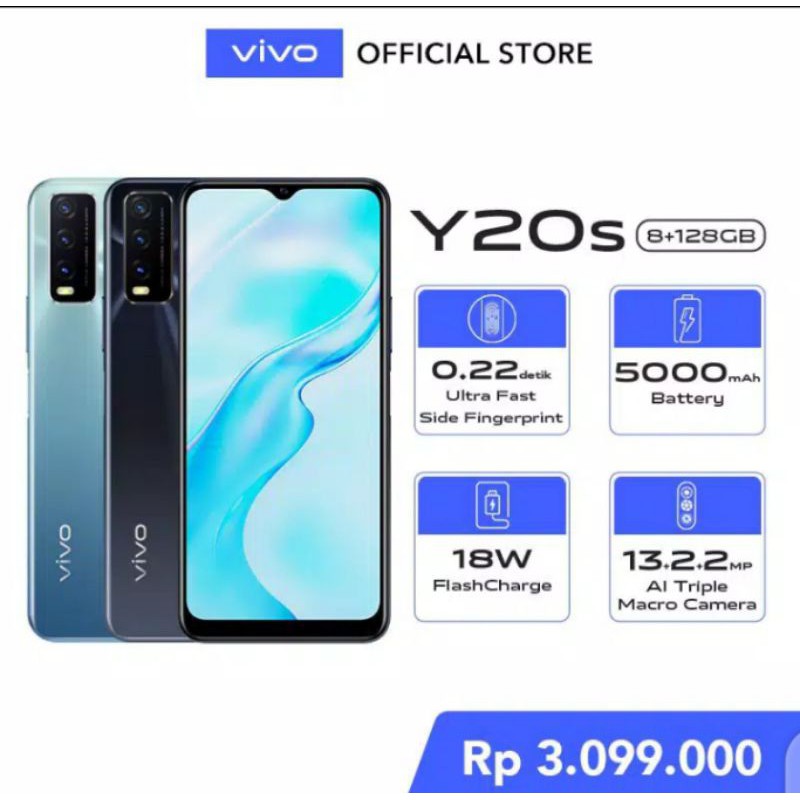 VIVO Y21T Y20S Y33S Y53S NFC RAM 6/128 8/128GB GARANSI RESMI VIVO INDONESIA PLUS ASURANSI