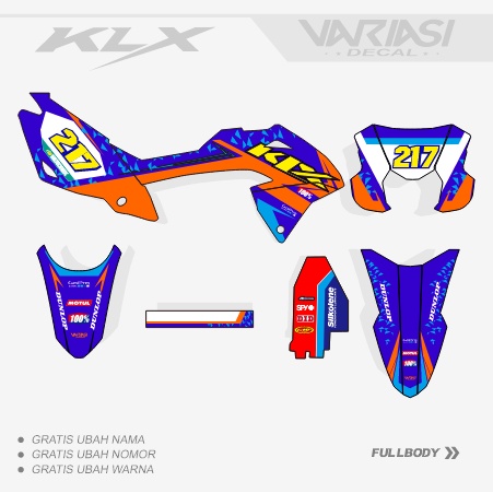 VARIASI DECAL STIKER KLX 150 BF/G (002) CUSTOM DEKAL STICKER KLX SE EXTREME L NEW 2016 2017 2018 201