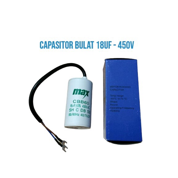 CAPASITOR BULAT KABEL CBB60 18UF - 450V