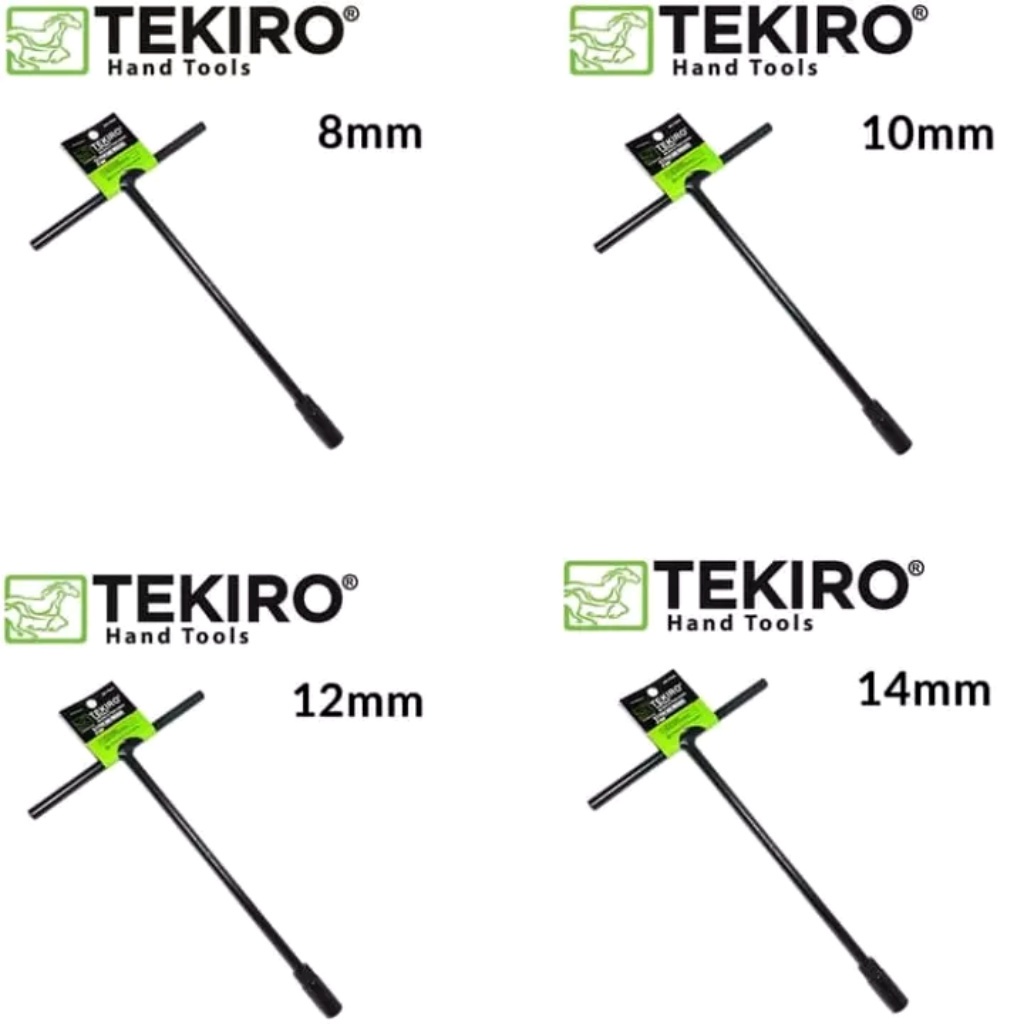 PAKET TEKIRO KUNCI T / SOK T HITAM 8MM,10MM,12MM,14MM TEKIRO