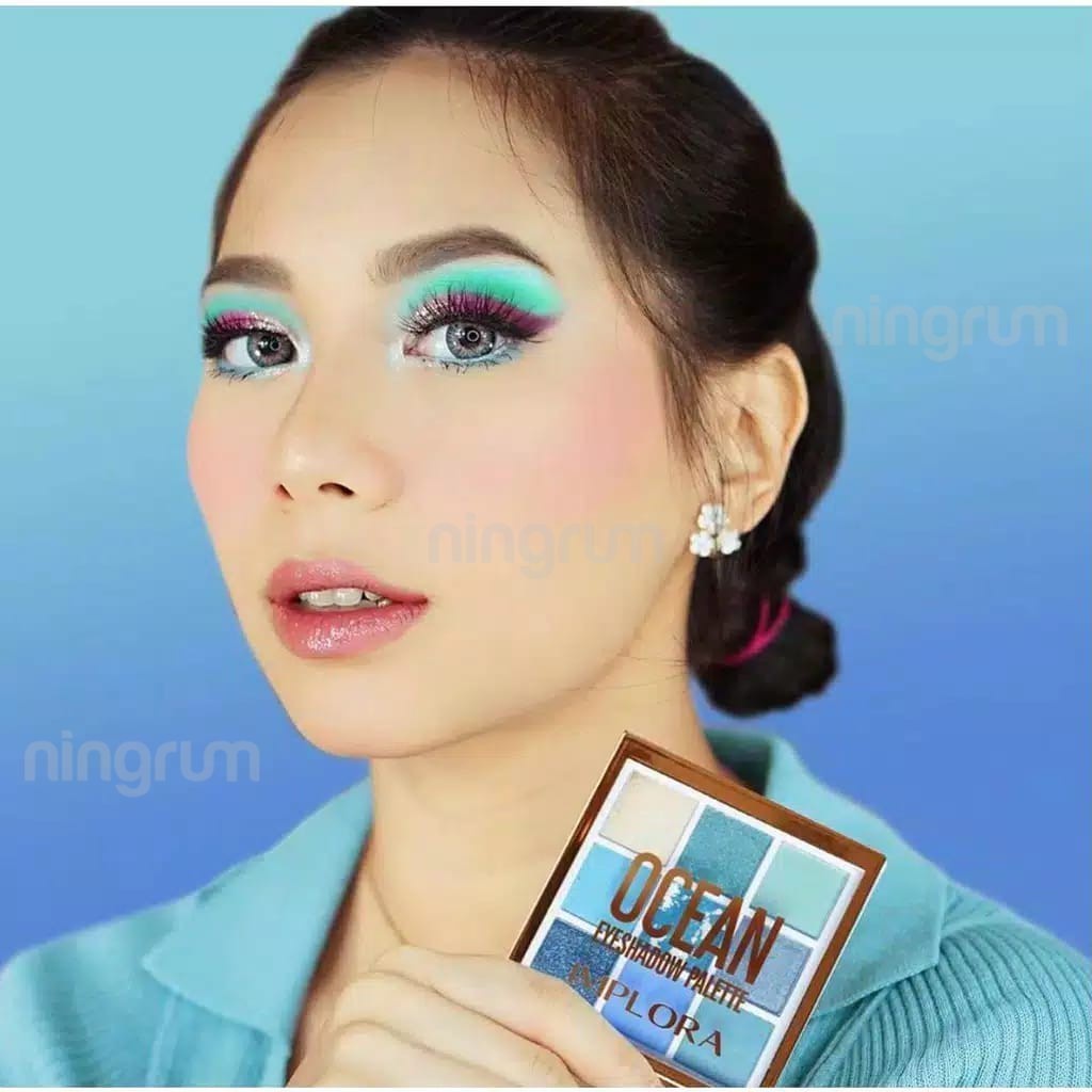 Ningrum - Implora New Eyeshadow Palette Implora Eyeshadow Palette 9 Looks 100 Ori BPOM - 5107