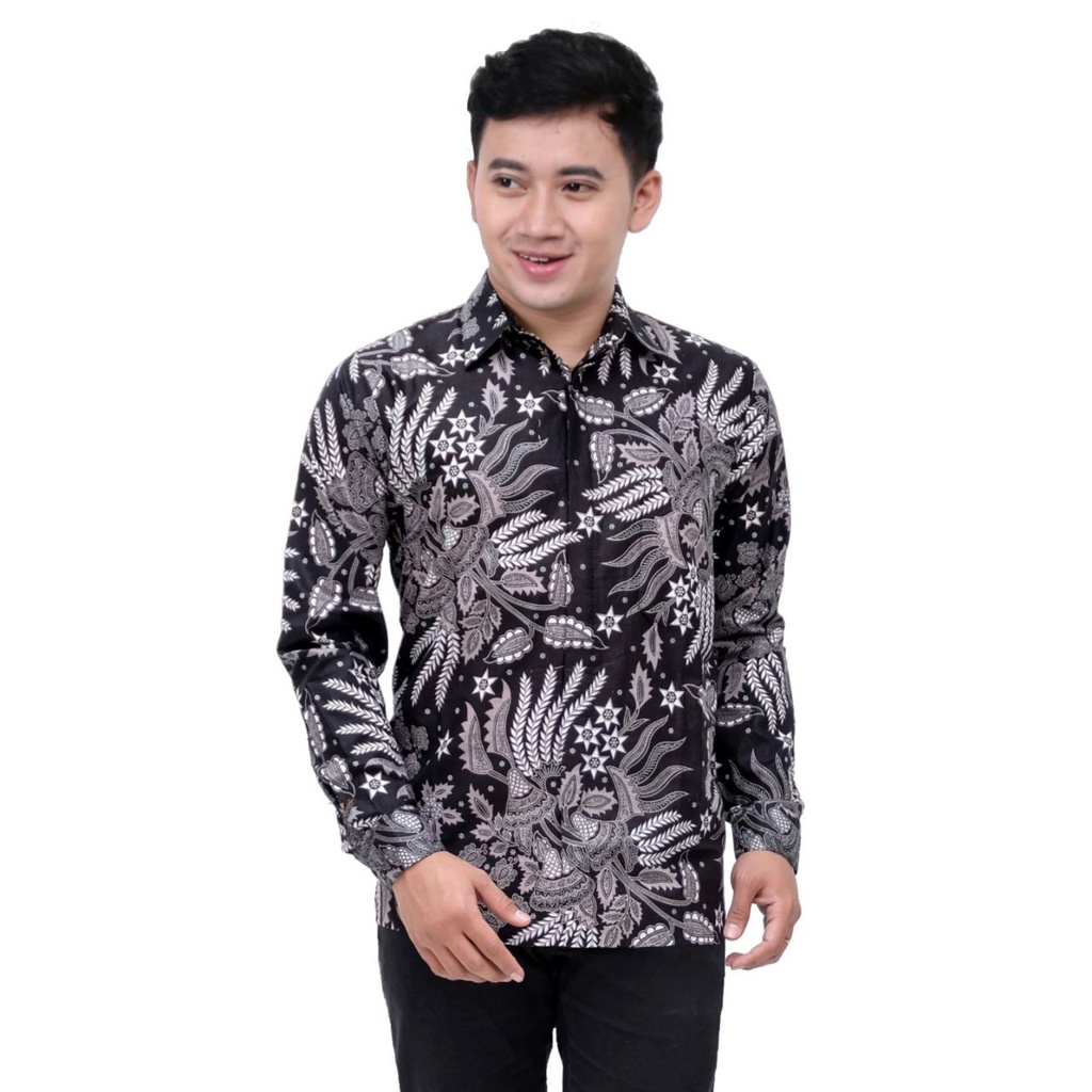 KEMEJA BATIK PRIA LENGAN PANJANG SIZE M L XL XXL BSWART Batik HRB026 kenango hem