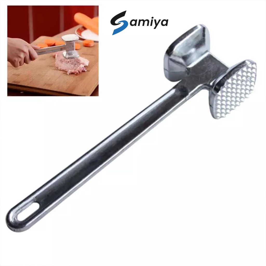 meat hammer alumunium / gepukan daging bumbu dapur / meat tenderizer / geprekan daging