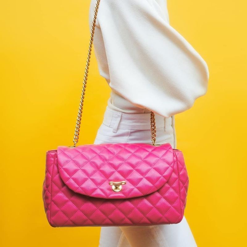 3.3 SALE | CK Chain Link Quilted Top Handle Bag