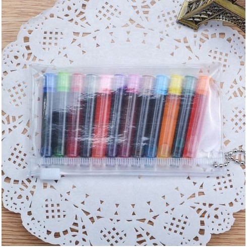 Disposable Fountain Ink Pen - Tinta Isi Ulang Pena (12pcs)