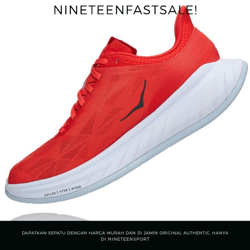 Sepatu Lari Hoka One One Carbon X 2 Fiesta White Men Running Original Bnib Shopee Indonesia