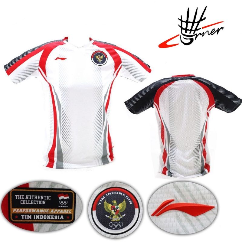 Baju Kaos Badminton Lining Olimpiade Tokyo Olympic 2020 ATSR580 ATSR 580 Original