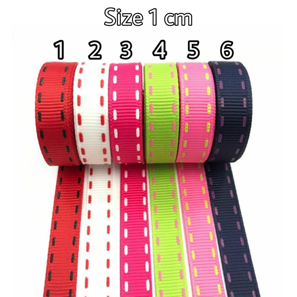 PITA KADO HAMPERS | PITA MOTIF GARIS | GROSGRAIN JUAL PER YARD (1CM)