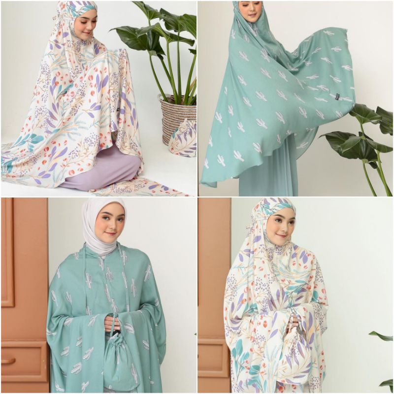 MUKENA 2IN1 COMFORTABLE HIJAB CH - ONE SET + MASKER By: Comfortable Hijab