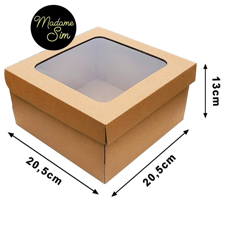 

TERLARIS BRANDS FESTIVAL KOTAK KUE - CAKE BOX 20 x 20 x 13 CM - COKLAT + JENDELA (ISI : 10 PCS)