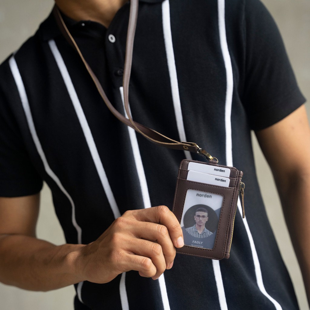 NORDEN - Savor ID Card Holder Wallet Dompet Kartu ID Card Kantor Pria Wanita Premium Leather Dompet Kulit