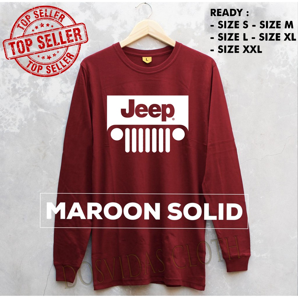 Import Quality MURAH BAJU KAOS LENGAN PANJANG WRANGLER JEEP keren JEEP