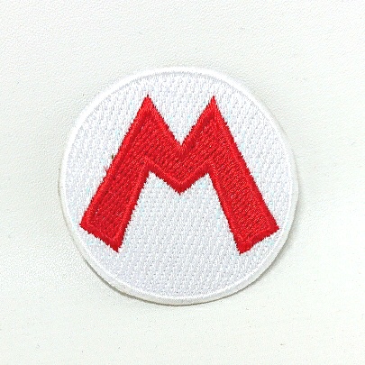 Emblem-Patch- Iron Patch Mario Initial -Patch-Emblem.