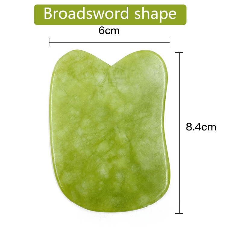 [1 Pc Pack Jade Stone Gua Sha Scraper Board Facial Massager For Face] [Personal Health Care Anti Aging Skin Lifting SPA Body Massager Tool]