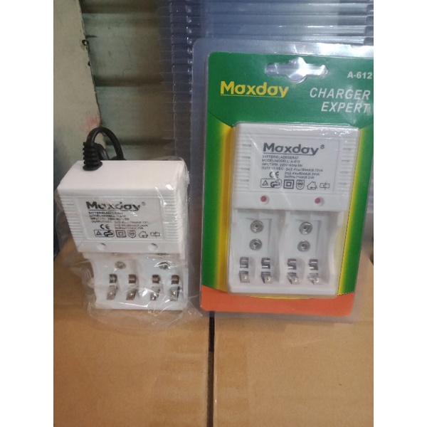 #Charger Baterai Maxday 612 Alat Cas Baterai AA/AAA 9V Maxday 612