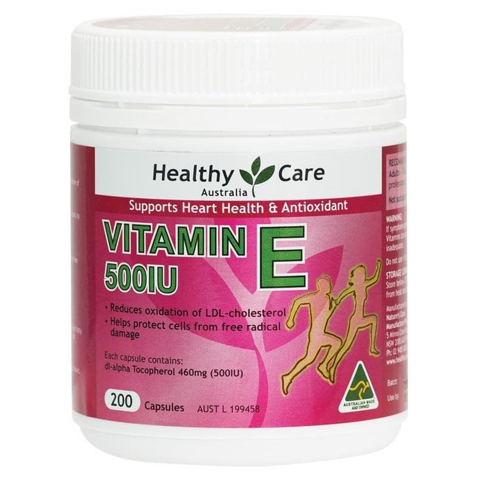 Healthy Care Vitamin E 500IU 200 Capsules
