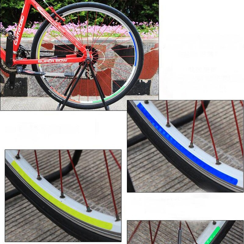 Stiker Reflective Roda Sepeda 8 Strip Roda Stiker Sepeda Bicycle Wheel