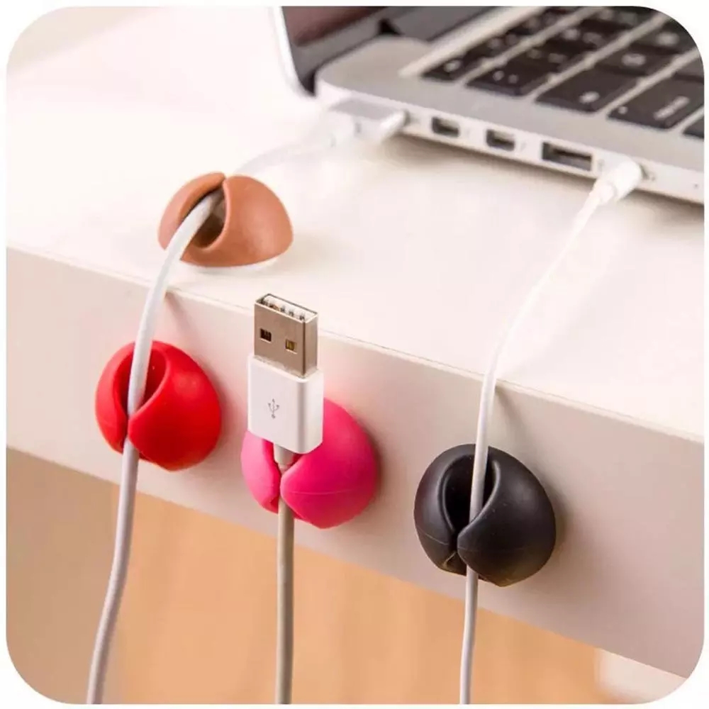 5pcs Klip Holder Organizer Kabel Dengan Perekat