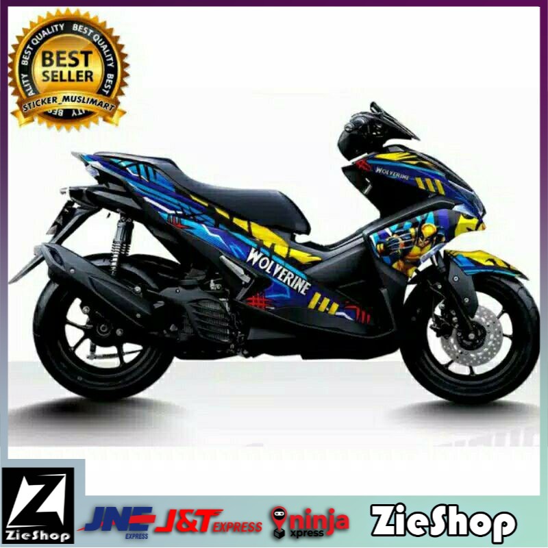 Decal aerox full body laminasi glossy dan doff Striping full variasi aerox Sticker aerox 155