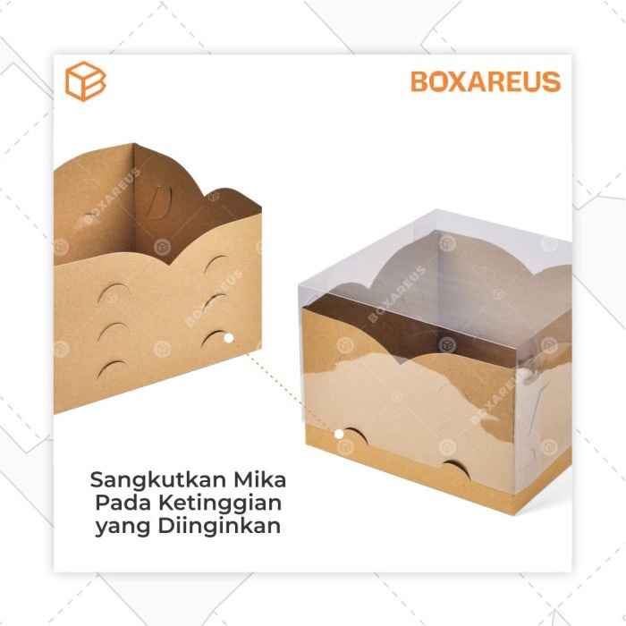 Box Mika Dus Kue Atur Tinggi Kemasan Cake Packaging | AHBX 25