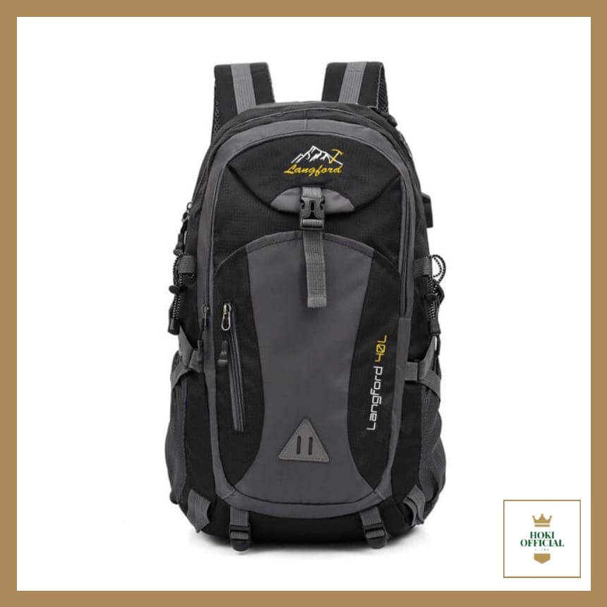 [COD] Tas Gunung Pria Carrier 40L Warna Hitam Kapasitas Besar Ransel Outdoor Mendaki Gunung Hiking Camping Tas Pria HokiOfficial