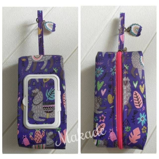 Tempat Tissu 2 in 1 cover Tisu Basah dan Kering / Tisu Travel / Pouch tissue
