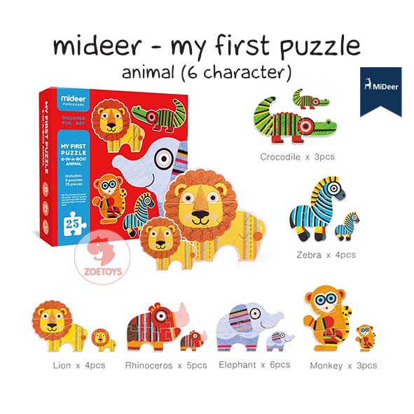 Zoetoys Mideer - My First Puzzle | Mainan Edukasi Anak | Dus | Cari Kado | Cari Kado Natal